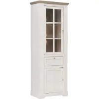 Forte Vitrine "Iloppa", braun (schnee eiche, nelson eiche), B:75,6cm H:209,8cm T:44,3cm, FSC-zertifizierter Holzwerkstoff, Schränke, Vitrine, Höhe ca. 209 cm