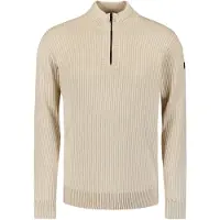 No-excess Halfzip Pullover Rib Cremeweiß