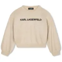 Karl Lagerfeld für Mädchen. Z30937 Pullover Marca beige (12Y= 150cm), Lässig, Baumwolle, Kinderbekleidung