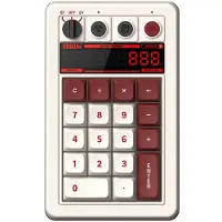 8Bitdo Retro 18 Mechanical Numpad – Fami Edition, Bluetooth/USB/RF Wireless, 18, PC, Bordeaux, Weiß