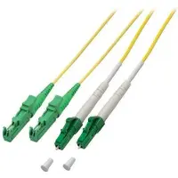 EFB Elektronik Duplex Jumper LC/APC-E2000/APC 9/125µ, OS2, LSZH, gelb, 2.0mm, 0,5m