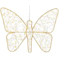 Kaemingk LED Schmetterling, 436 LEDs, gold, Höhe ca. 43 cm