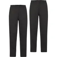 Fruit Of The Loom Sweathose , Herren, Gr. XXL, N-Gr, schwarz, Sweatware, Obermaterial: 80% Baumwolle, 20% Polyester, unifarben, lang, Hosen Sweathose, Jogger mit offenem Beinabschluss