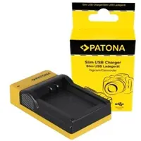 PATONA Slim Micro-USB Ladegerät für Canon LP-E10 EOS EOS1100D EOS-1100D Rebel T3 LP-E10 Kiss X50