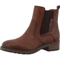 Mustang Damen Stiefelette mit floraler Prägung 15M0072001, Größe:37 EU, Farbe:Braun