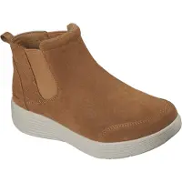 SKECHERS Chelseaboots "ARCH FIT LAGUNA", Damen, Gr. 40, braun (hellbraun), Veloursleder, Schuhe Chelseaboots, Chelseaboots, Winterboots mit bequemen Relaxed Fit