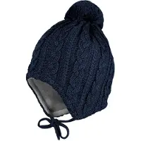 Maximo mit Zopfstrickmuster mit Pompon und Bindeband
