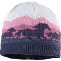 Maximo Strickmütze , Mädchen, Gr. 49, blau (midnight), Strick, Baumwolle, gemustert, Mützen Strickmütze, aus Baumwolle, gefüttert, mit Motiv, Farbverlauf