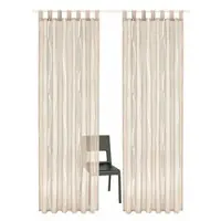My Home Gardine »Dimona« Schlaufen 2 Stk. tlg. 2er-Set, Voile, Polyester, Wellen, 775560-3 taupe