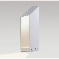 Marset LED-Sockellampe Domus, Höhe 37 cm, weiß, Aluminium