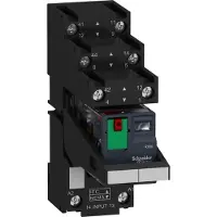 Schneider Electric Electric RXM2AB2P7PVS Miniaturrelais 2W 10A 230VAC LED Prüftaste Sockel getr. Bügel Schild montiert - 30 Stück