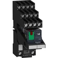 Schneider Electric Electric RXM4AB2B7PVS Miniaturrelais 4W 6A 24VAC LED Prüftaste Sockel getr. Bügel Schild montiert - 30 Stück
