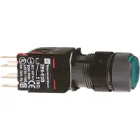 Schneider Electric XB6AF3B1B Leuchtdrucktaster, grün Ø 16, flach, m. Rastung, 24 V, 1S