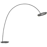 Paul Neuhaus LED-Stehlampe Loop-Bow, schwarz, Ausladung 290 cm, CCT