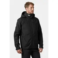 Helly Hansen für Herren. 34442 Segeljacke mit Kapuze und Midlayer schwarz (S), Lässig, Polyester, Langarm