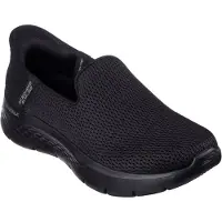 SKECHERS Damen Go Walk Flex Relish Turnschuhe, Black Textile/Trim, 38 EU Weit