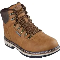 SKECHERS Winterstiefel "CORADO-MEMPHIS", Herren, Gr. 47,5, Warmfutter, braun (hellbraun), Lederimitat, Schuhe Winterstiefel, Schnürstiefel mit Warmfutter