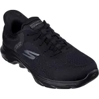 SKECHERS Go Walk 7 Val Freihändige SlipIns Fersenpolster DamenVegane Sneaker in Schwarz Schwarz – undefined / Schwarz Schwarz