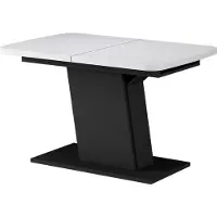Vicco Esstisch Fenaro Weiß/Schwarz 120-160 x 80 cm ausziehbar, Model 56602