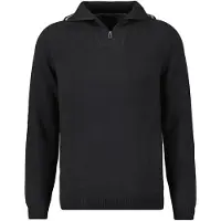 Ragman Troyer , Herren, Gr. 54, grau (anthrazit), Strick, 100% Baumwolle, Pullover Troyer