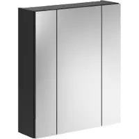 Ebuy24 Linus Spiegelschrank Bad 3 Türen schwarz.