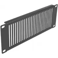DeLOCK 10″ Netzwerkschrank Panel mit Lüftungsschlitzen vertikal 2 HE schwarz, Belüftet Blindplatte, Metall, Schwarz, 1 Stück(e)