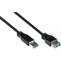 Intronics SB3040, 0,5 m, USB A, USB A, Stecker/Buchse, Schwarz