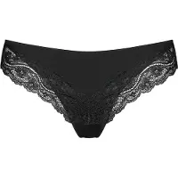 Triumph 1100000002199 "Lovely Micro Tai", Damen, Gr. S, schwarz, Microfaser, Obermaterial: 80% Polyamid, 20% Elasthan, Unterhosen 1100000002199, mit Spitzenbesatz
