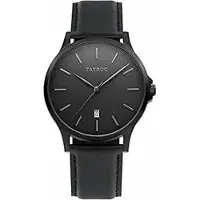Tayroc TXM102 Herren-Armbanduhr, Edelstahl-Gehäuse, Leder-Armband