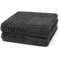 Ross Handtücher "CARRE", grau (anthrazit), B:50cm L:100cm, Frottier, Frottier, Handtücher, Handtücher, 100% Baumwolle, Rippenstruktur, große Farbauswahl
