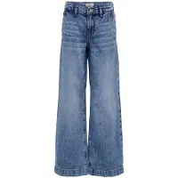 ONLY Weite Jeans "KOGCOMET WIDE LEG DNM MAT085 NOOS", Mädchen, Gr. 152, N-Gr, blau (medium blau denim), Denim/Jeans, Obermaterial: 100% Baumwolle, unifarben, Jeans Weite Jeans