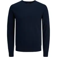 Jack & Jones Rundhalspullover "JJEEMIL KNIT CREW NECK NOOS" Baumwollmischung, regular fit