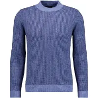 Ragman Rundhalspullover , Herren, Gr. 50, blau (blau, melange, 782), Strick, 90% Wolle 10% Baumwolle, ohne Ausschnitt, Pullover Rundhalspullover