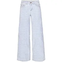 Garcia Weite Jeans , Mädchen, Gr. 176, N-Gr, blau (light used), Denim/Jeans, Obermaterial: 100% Baumwolle, Strukturmuster, weit knöchellang, Jeans Weite Jeans, mit Strukturmuster