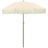 vidaXL Strandparasol 160 x 160 x 196 cm Polyester und Stahl Rund