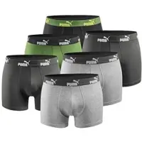 Puma Herren Boxershorts 6er Pack dark grey black orche green - M