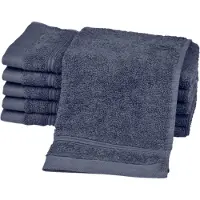 Ross Gaestehandtuecher "Rubin", blau (denim), B:30cm L:50cm, Frottier, Baumwolle, Handtücher, Gaestehandtuecher, 100% Baumwolle
