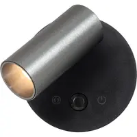 Lucide Wiederaufladbare Wandlampe mit Sensor Toni magnetisch metallisch-grau