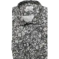 Seidensticker Businesshemd "Slim", Herren, Gr. XXL (45), normale Ärmellängen, grau, 100% Baumwolle, bedruckt, slim fit, 2-Knopf-Manschette, Hemden Businesshemd, Slim 1/1 Kentkragen Druck