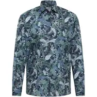 Eterna Langarmhemd "COMFORT FIT", Damen, Gr. 43, Normalgrößen, olive, Twill, 100% Baumwolle, normal, Manschette, Hemden Langarmhemd, NON IRON (bügelfrei)