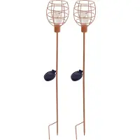 Luxform Gartenleuchte "Solar-Erdspieß-Gartenlampe - Bottle - 2 Stück", braun (rustic), 2 Stk., Leuchten, Gartenleuchte, Dekoratives Gartenornament