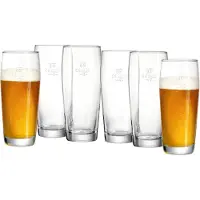 Ritzenhoff & Breker Bierglas "Willi", transparent, H:18cm Ø:8cm, Glas, Trinkgefäße, Bierglas, 500 ml, 6-teilig