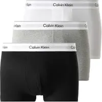 Calvin Klein Unterwäsche Relaxed Fit Trunk 3er-Pack Schwarz, Weiß, Grau meliert Herren