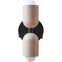 Lux.pro Wandleuchte 'Trorlos' 2-flammig Metall 22 x 12 x 12 cm Milchweiß
