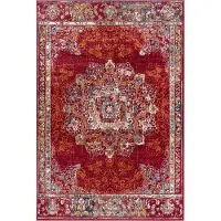 Hanse Home Teppich "Maderno", rot, B:200cm H:8mm L:280cm, Jute, Polyester, Polypropylen (PP), Teppiche, Teppich, Läufer, Orientalisch, Kurzflor, Wohnzimmer, Schlafzimmer, Esszimmer