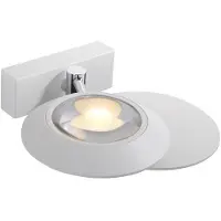 Pure LED-Wandlampe Oculis, weiß, 30 cm, Eisen/Glas, 2-flg.