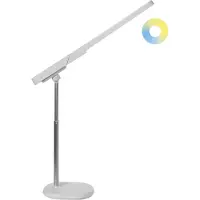 Beliani LED-Schreibtischlampe Weiß Dimmbar Verstellbarer Arm 3 Farbtemperaturmodi Modern Büro Homeoffice Schreibtischleuchte Arbeitsleuchte