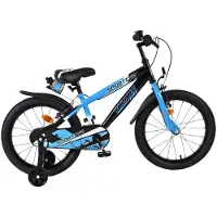 Volare Sportivo Kinderfahrrad - Jungen - 18 Zoll - Blau Schwarz - Zwei Handbremsen