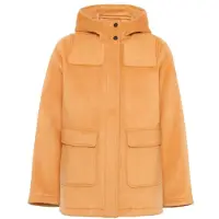 KnowledgeCotton Apparel - Women's Felted Wool Duffle Coat - Parka Gr XL orange
