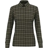 Salewa Fanes Flannel 5 PL Damen Blusen oliv Größe M Trekking Hautfreundlich Lyocell (TencelTM)